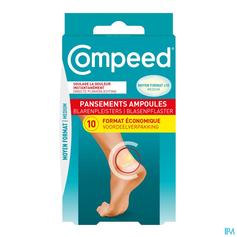 Compeed Pansement Ampoules Moyen Format 10
