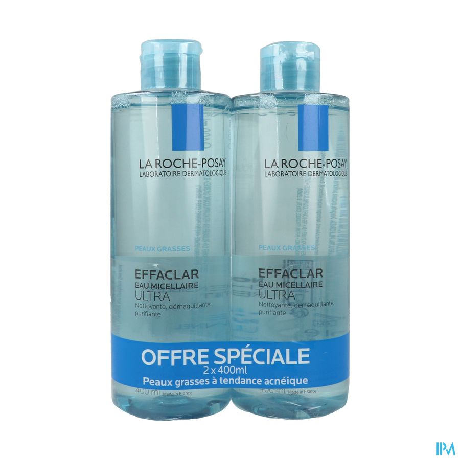 EFFACLAR EAU MICELL PURIF 400ML X2