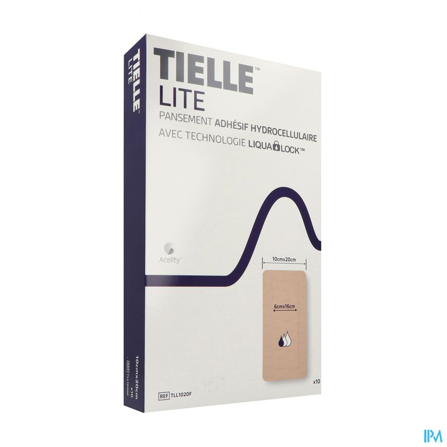 Tielle Lite Pansement 10cm X 20cm 10