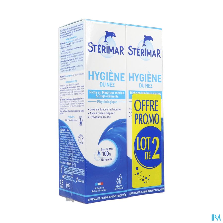 Sofibel Sterimar Confort Hygiene Nez Spray Promo X2 100ml Offre