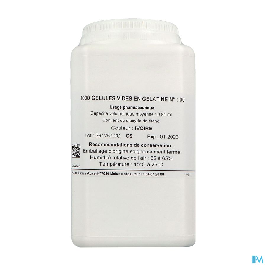 Cooper Lga Gelule Vide Opaque Ivoire 00 0ml95 1000