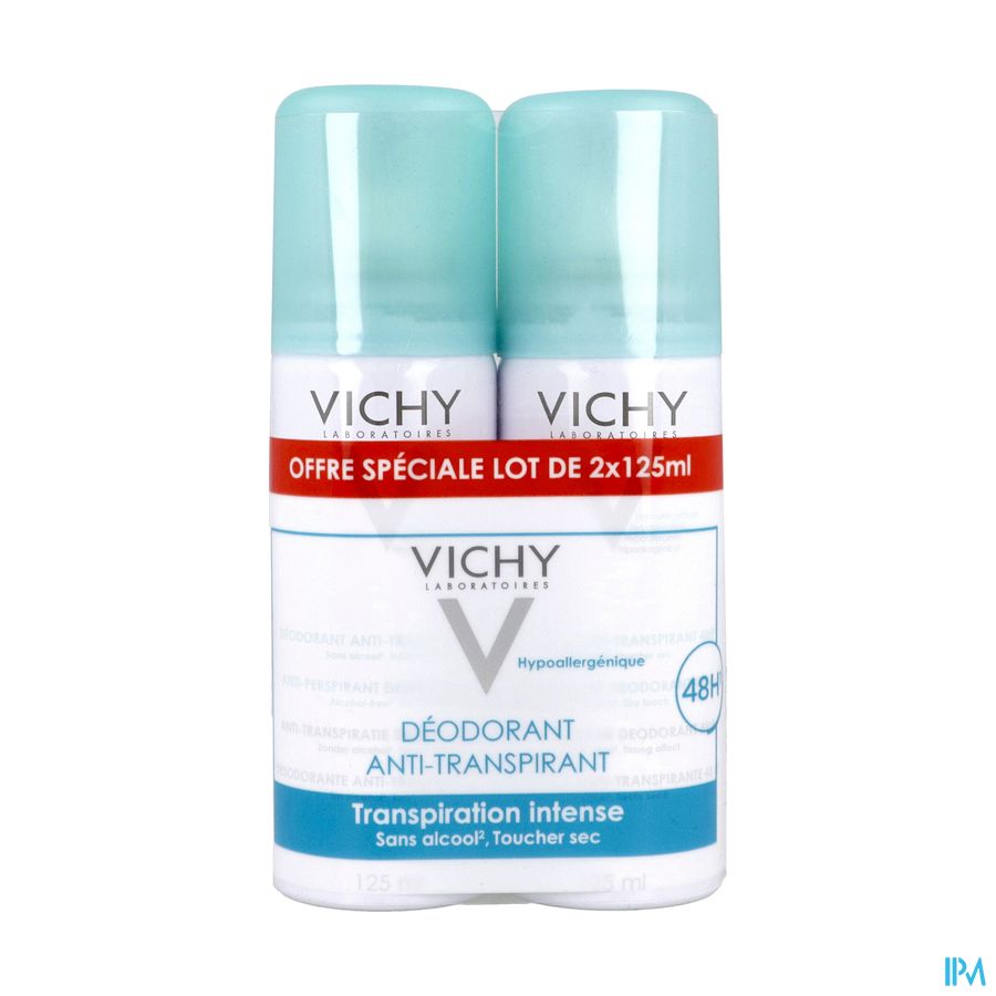 VICHY DEOD A/TRANSP AERO 125ML X2