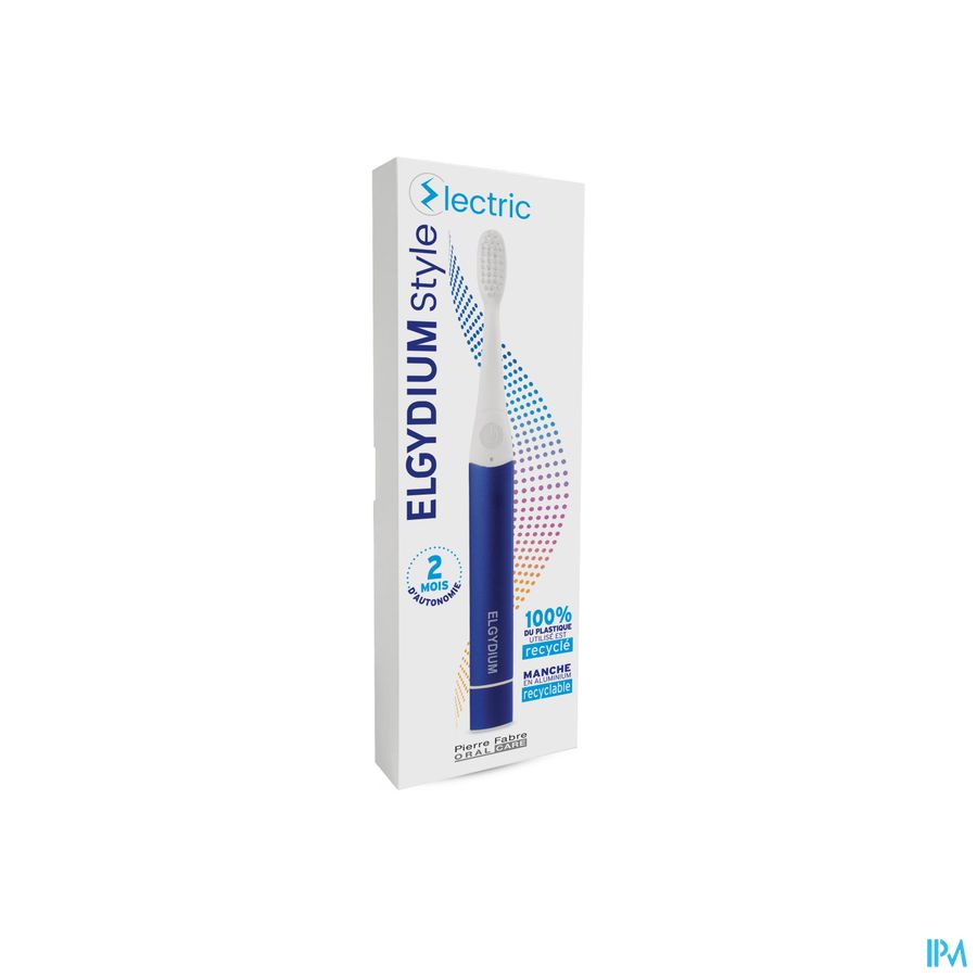 Elgydium Style Brosse A Dents Electrique Bleu
