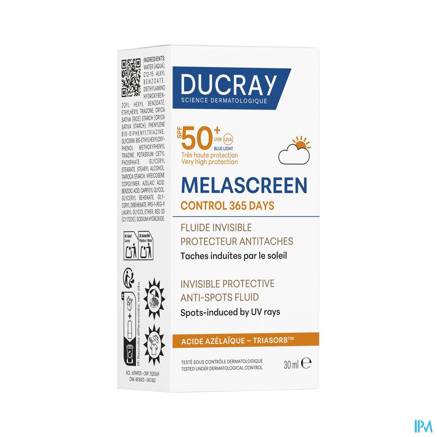 Ducray Melascreen Control Fluide Invisible Uv 50ml