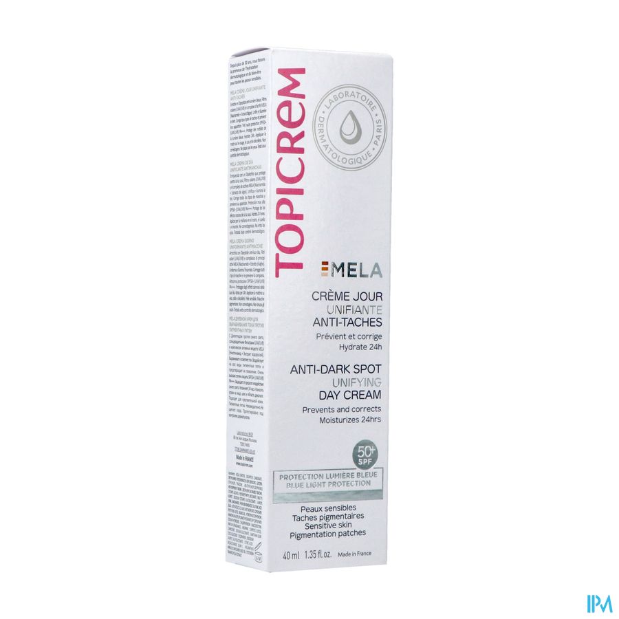 Topicrem Mela Creme De Jour Unifiante Anti Taches Spf50+ 40ml