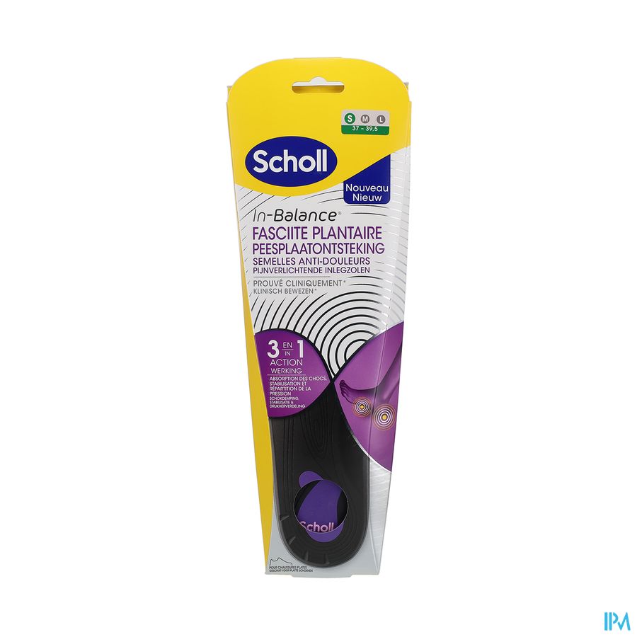 Scholl Semelle In Balance Anti Douleur Fasciite Plantaire Taille 1