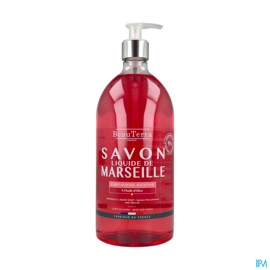 Beauterra Savon Liquide De Marseille Rose Anci 1l