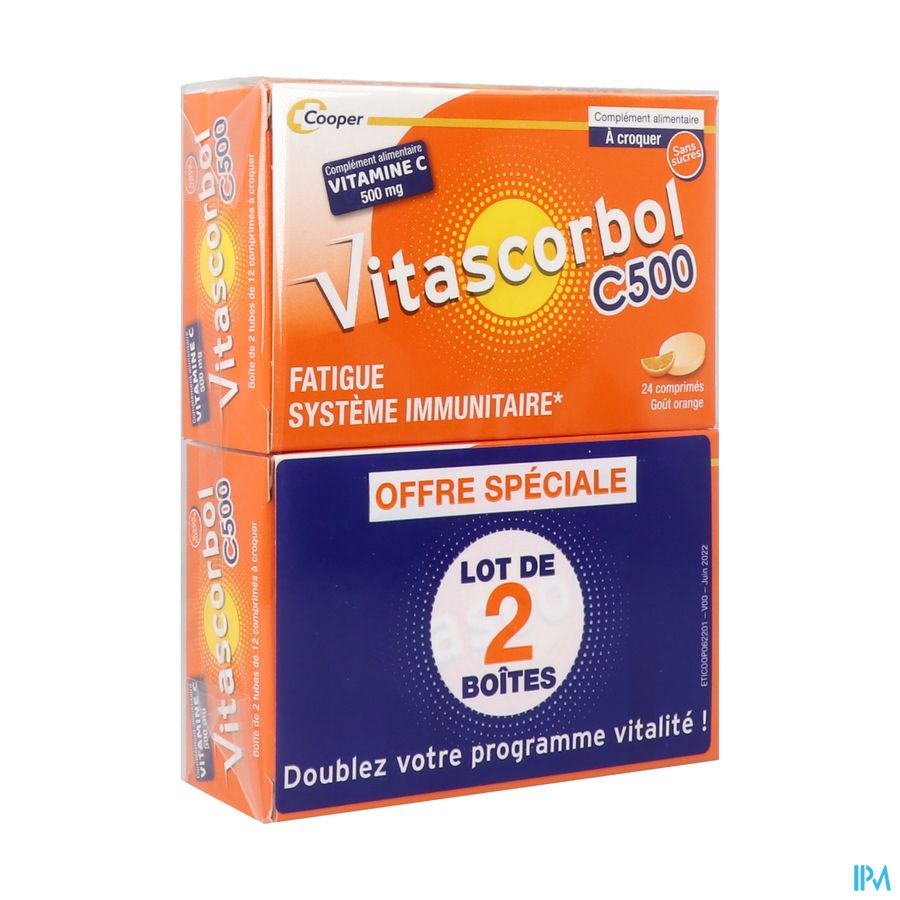VITASCORBOL C 500 CPR A CROQ 24X2