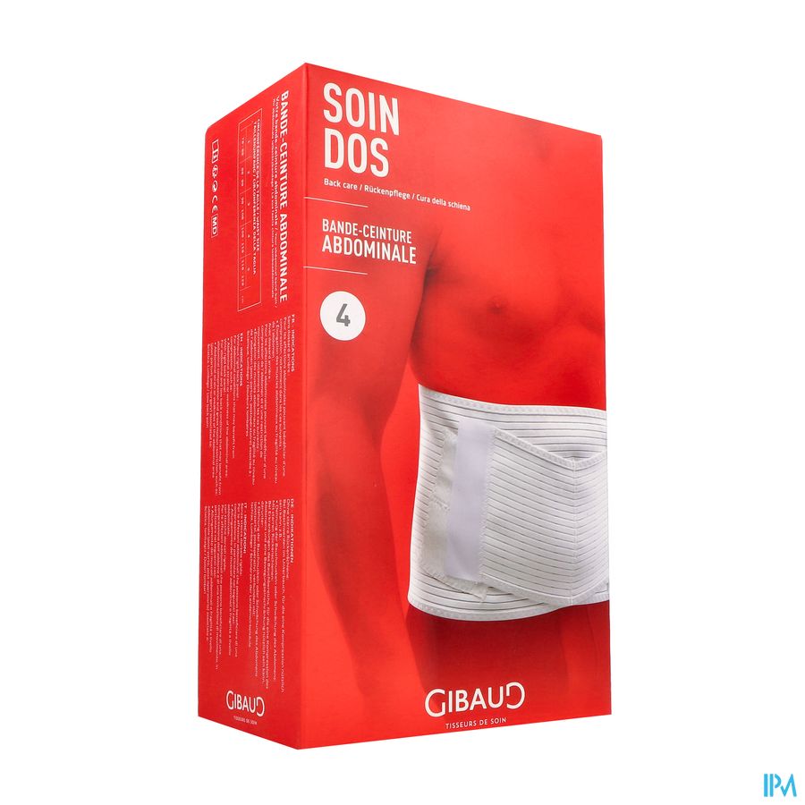 Gibaud Bande Ceinture Abdominale 25cm Blanche T3