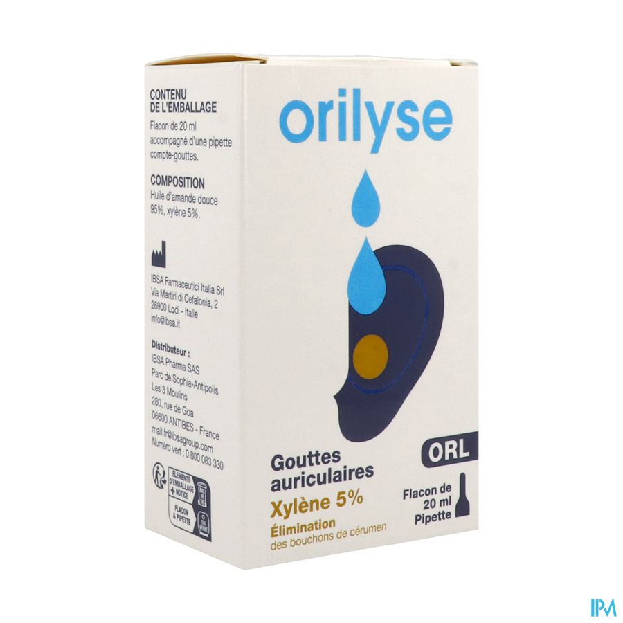 ORILYSE GOUTTE AURICULAIRE 20ML