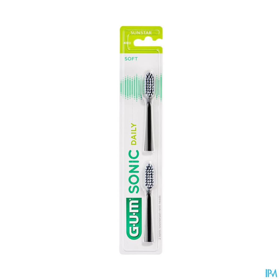 Gum Activital Sonic Rechange Pour Brosse Black X2