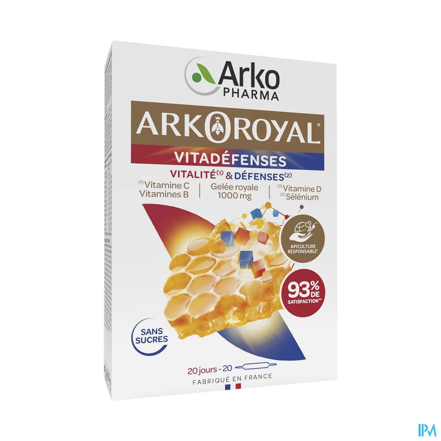 Arkopharma Arkoroyal Vitadefenses 1000mg Ampoule Buvable 10ml 20