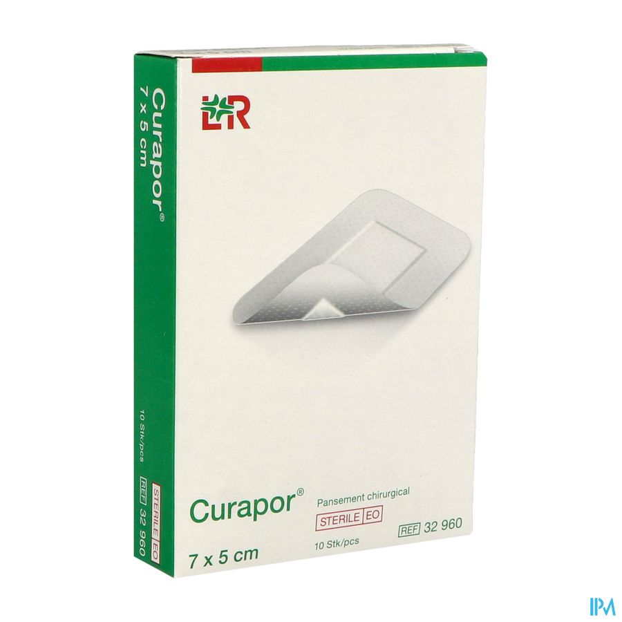 Lohmann Curapor Sterile Pansement Adhesif 5cm X 7cm 10