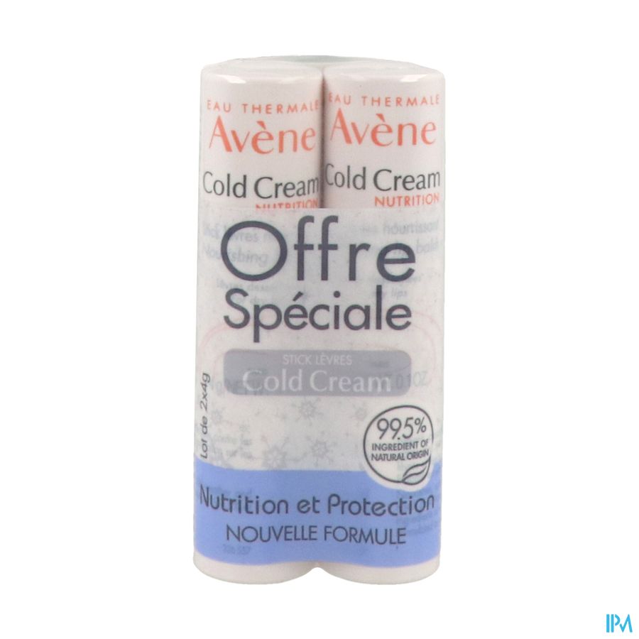Eau Thermale Avene Cold Cream Stick Levres Nourrissant 4g X2