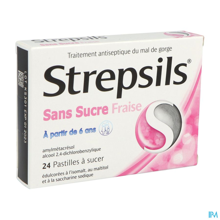 STREPSILS FRAISE S/S PAST 24