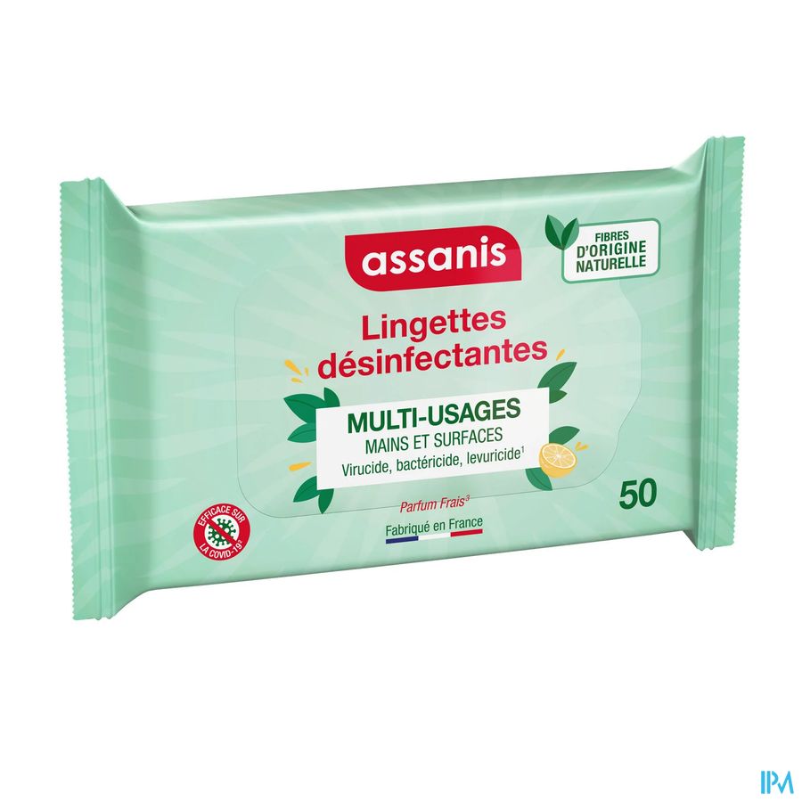 Assanis Lingettes Desinfectantes Multiusages X12