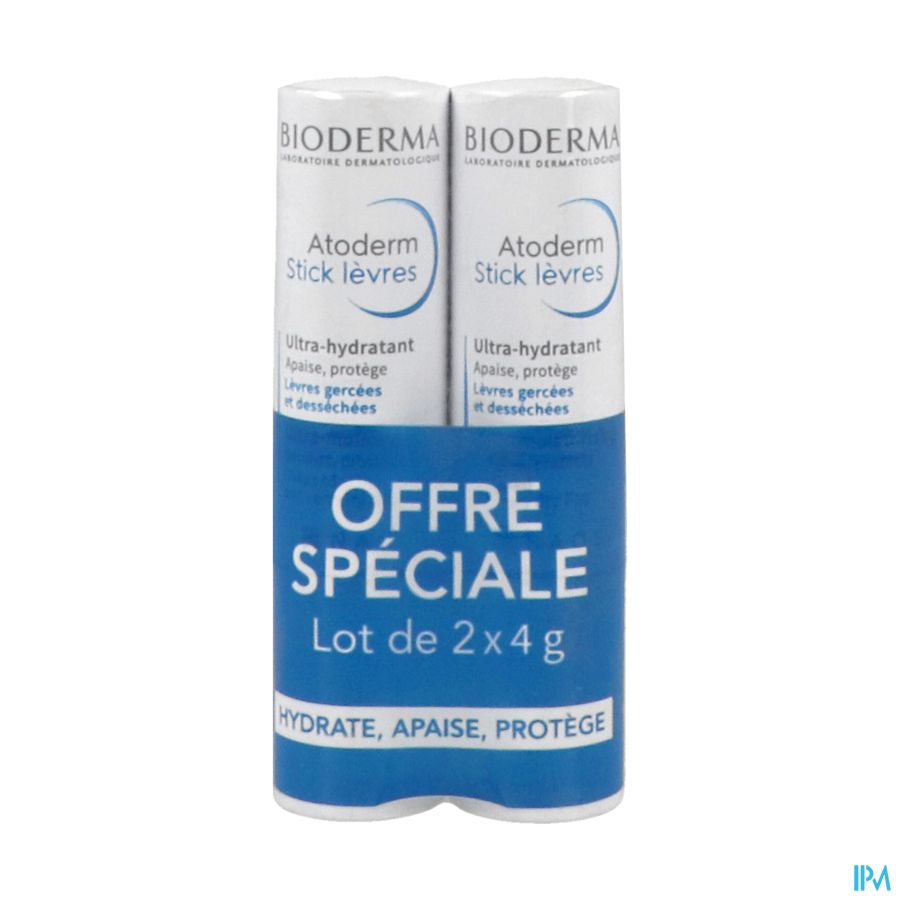 Bioderma Atoderm Stick Levres 4g X2