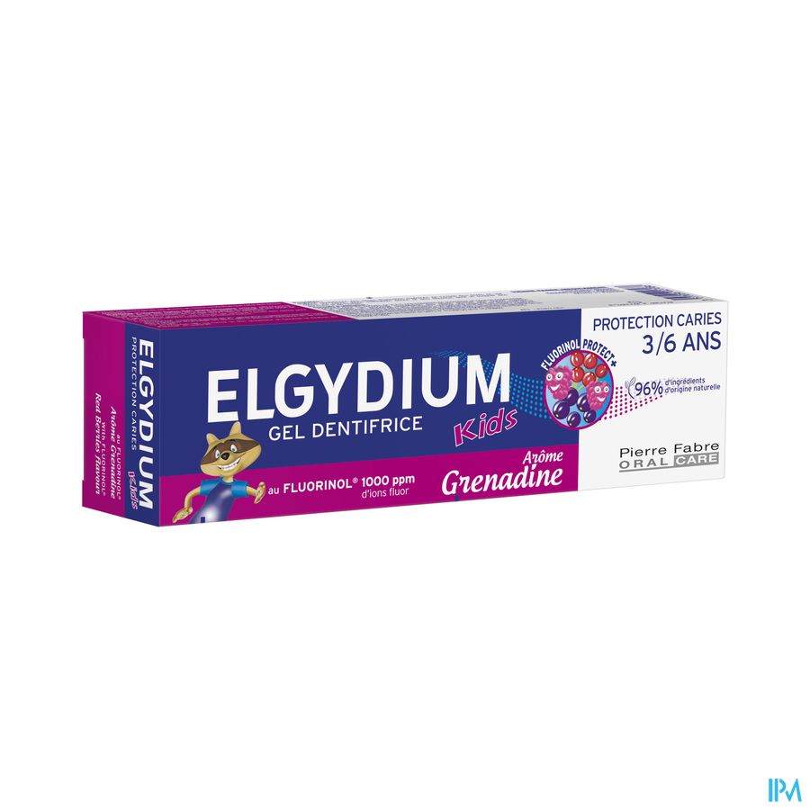 Elgydium Kids Protection Caries Gel Dentifrice Grenadine 50ml X2 Reformulation