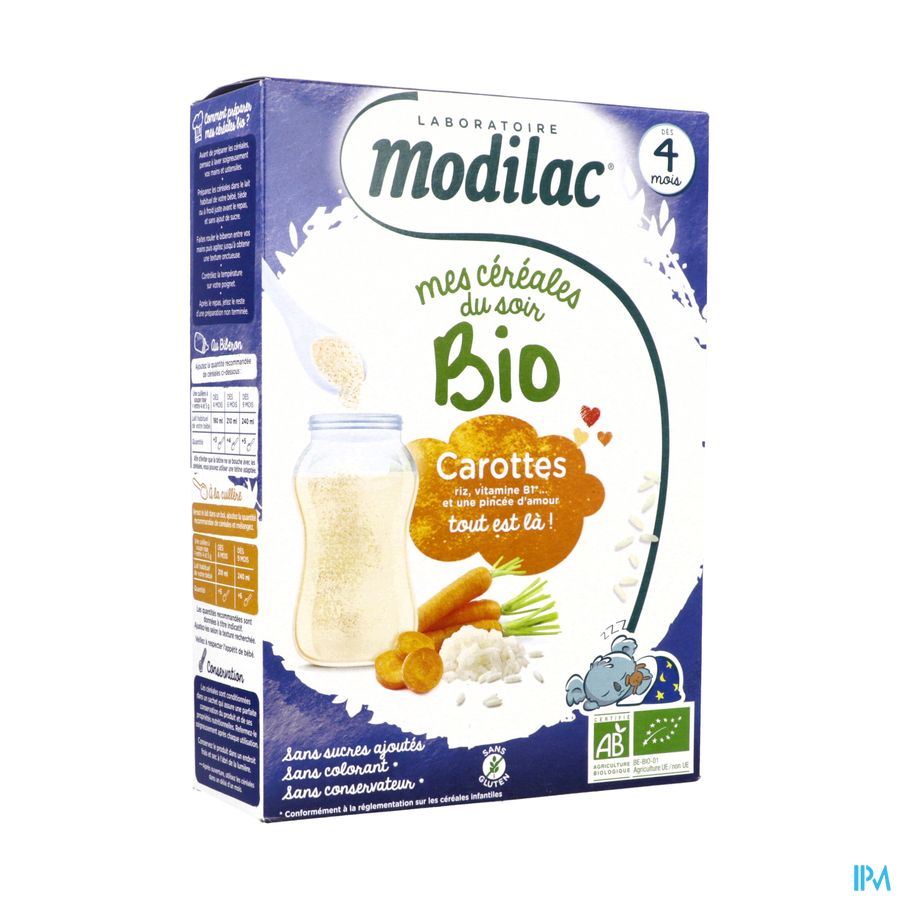 MODILAC CEREALE BIO CAROT/RIZ 250G
