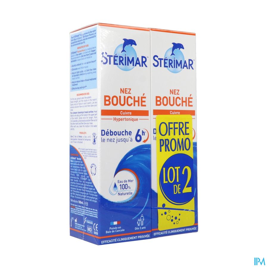 STERIMAR BEBE NEZ BOUCHE 100MLX2