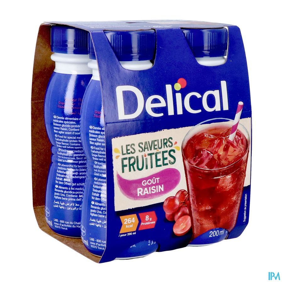 DELICAL BOIS FRUIT RAISIN 200ML X4