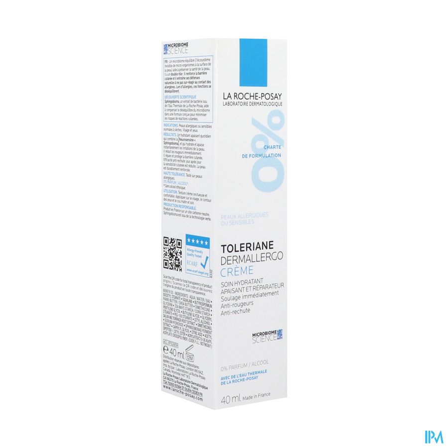 La Roche Posay Toleriane Dermallergo Creme Soin Hydratant Apaisant Et Reparateur 40ml