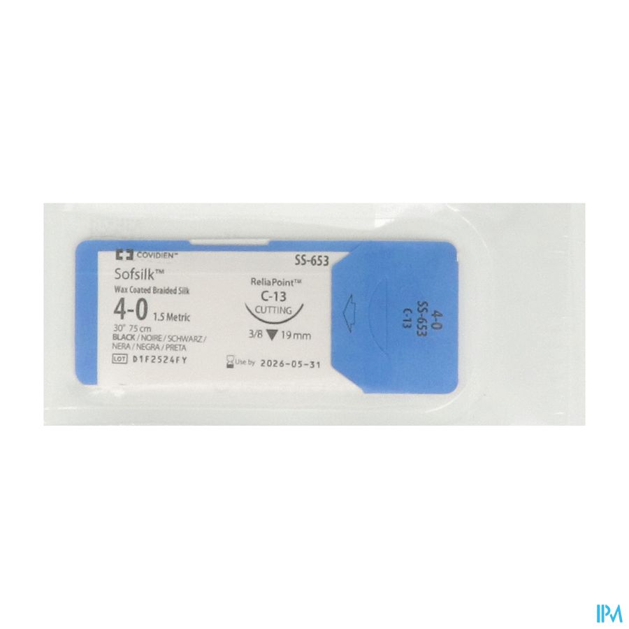 Sofsilk Aiguillee Sertie 3/8 Triang 1.5 4/0 19mm