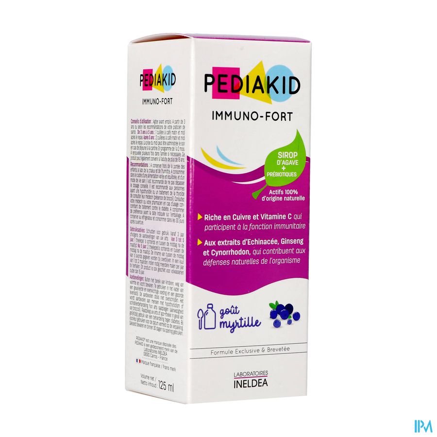 PEDIAKID IMMUNO FORT SP MYRT 125ML