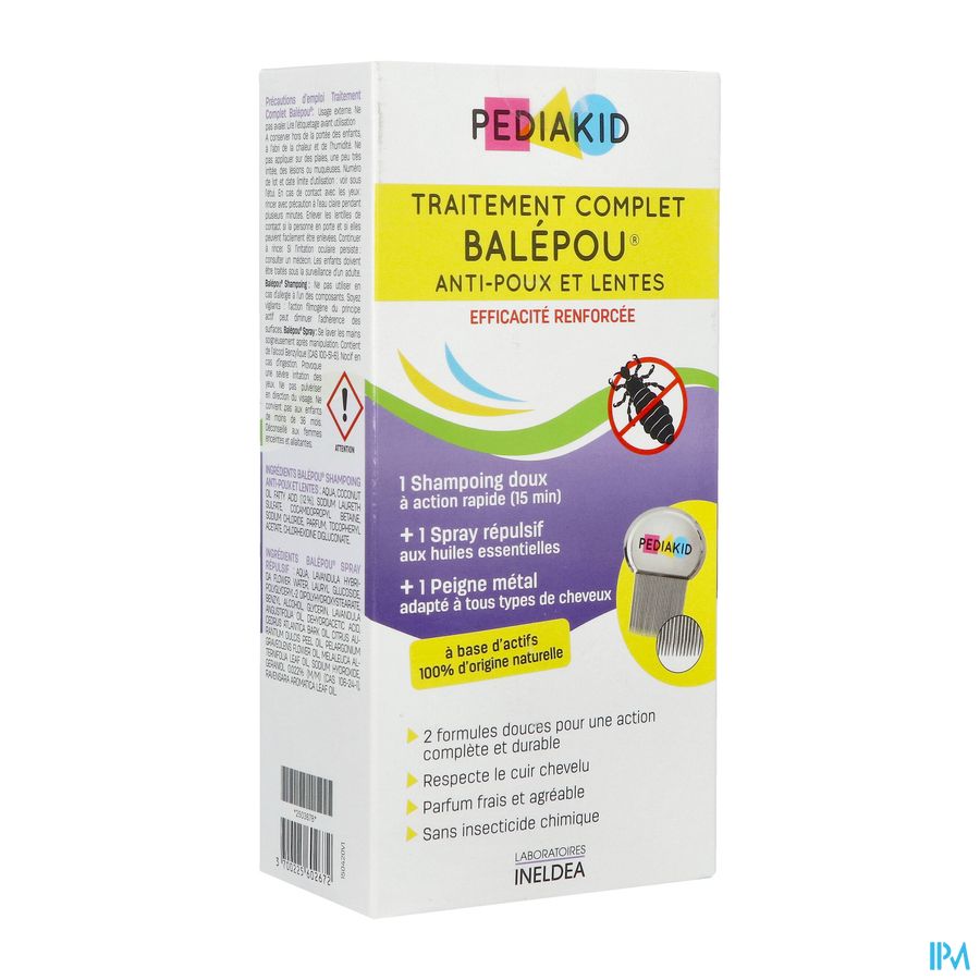 Ineldea Pediakid Balepou Solution 100ml + Shamp 200ml +pei