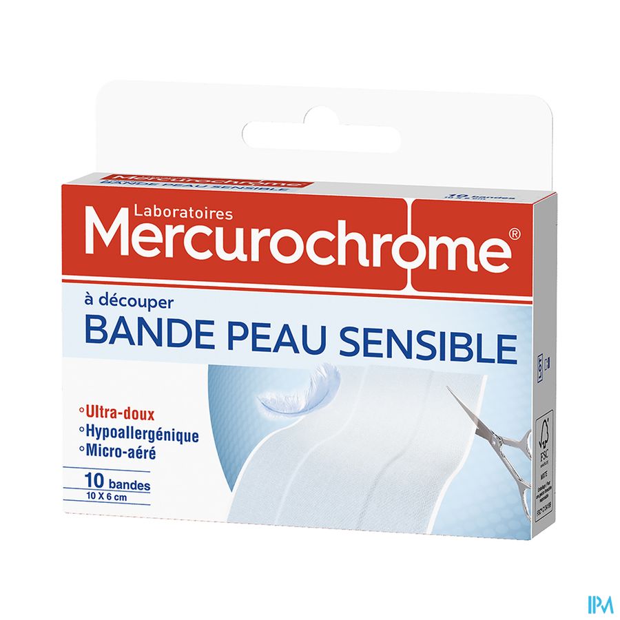 MERCUROCHROME BDE PEAU SENSIBL X10