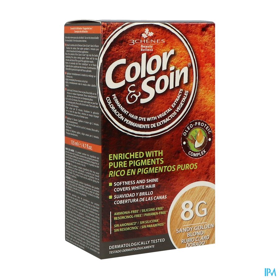 3 CHENES COLOR/SOIN BL CL DORE 8G