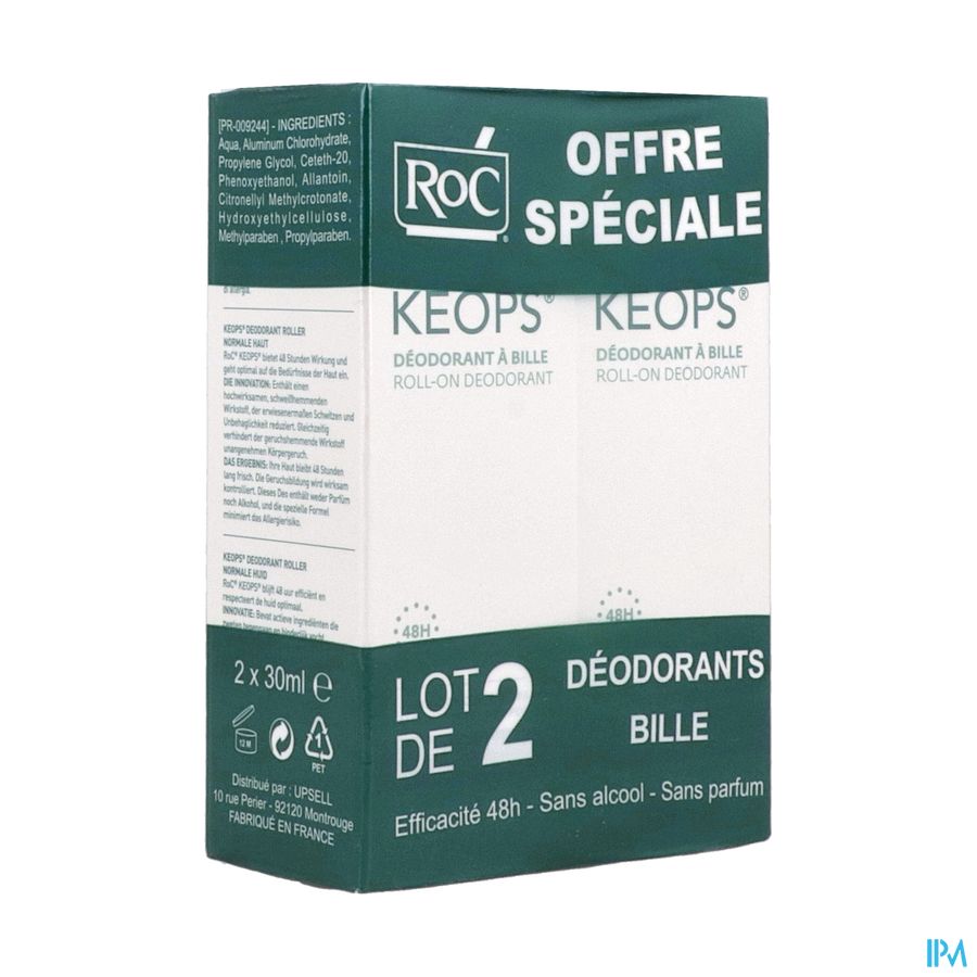 KEOPS DEOD BILLE 48H S/ALC 30ML X2