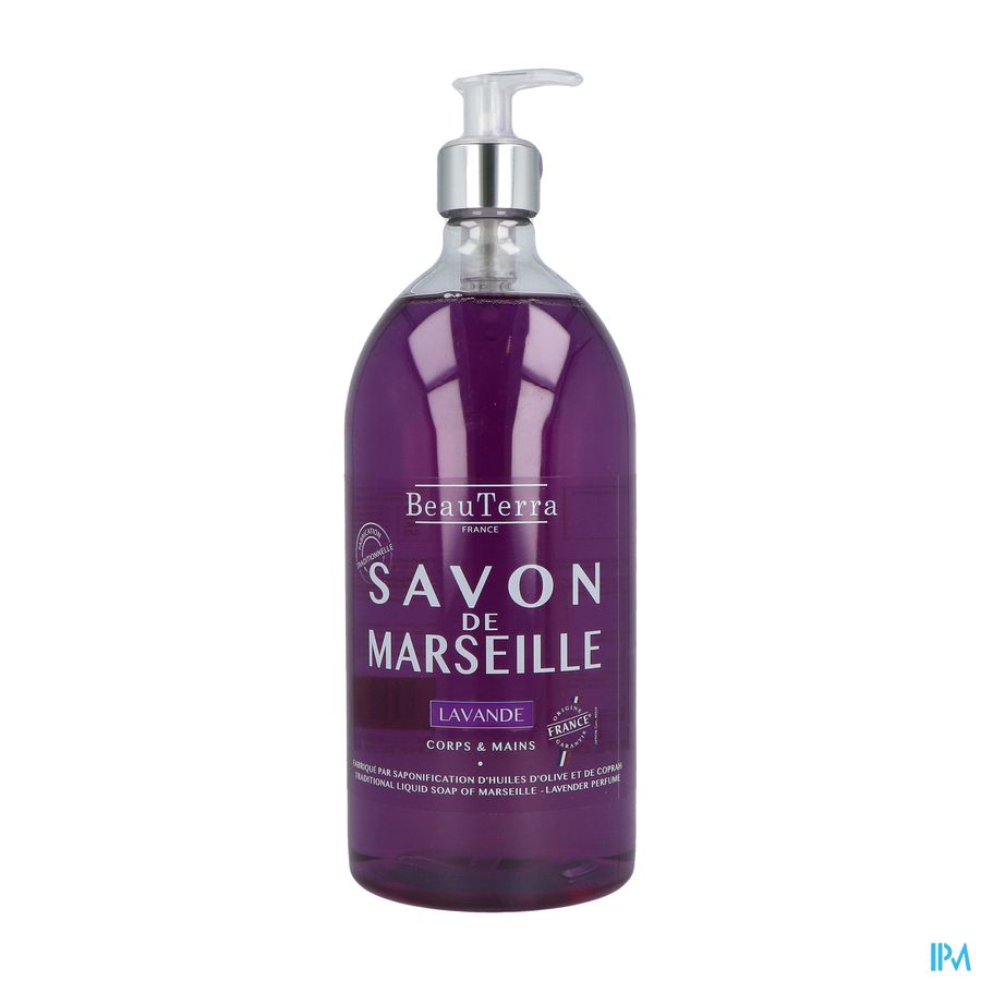 Beauterra Savon Liquide De Marseille Lavande 1l