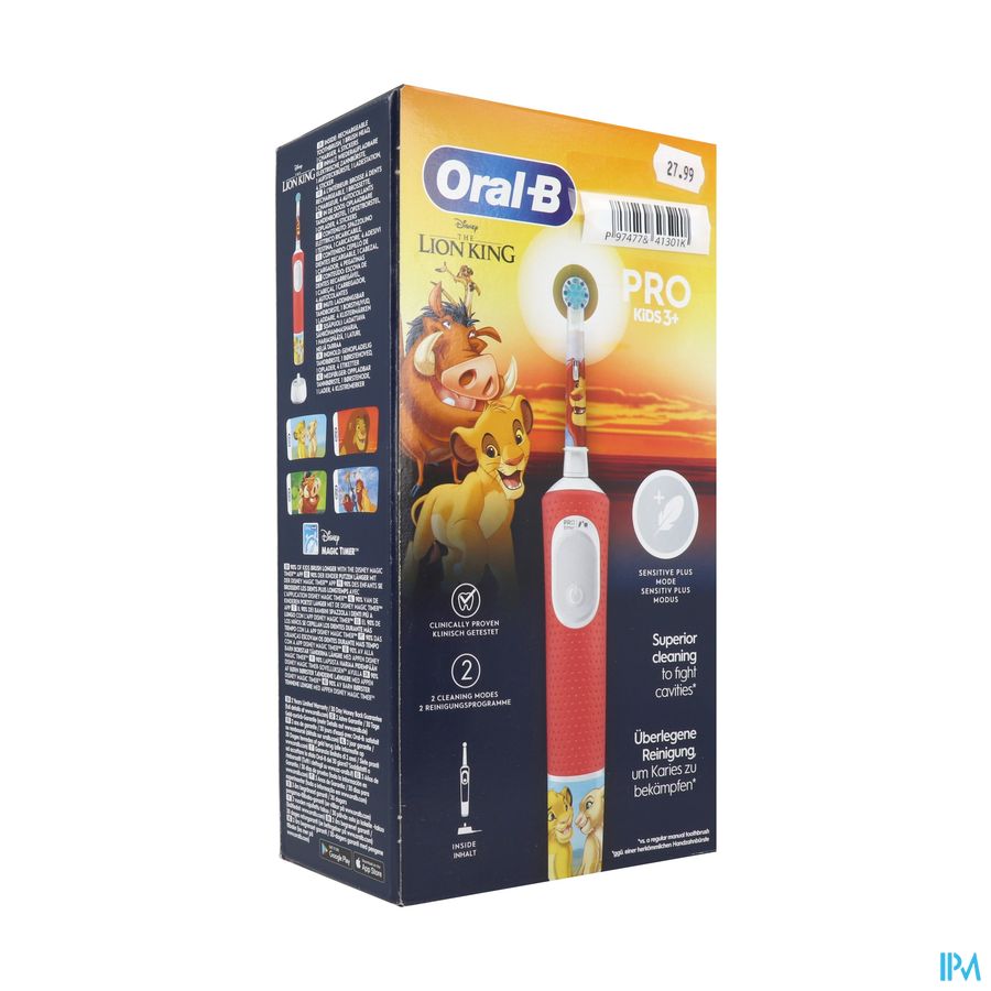 Oral B Pro Kids3+ Brosse A Dents Electrique Roi Lion