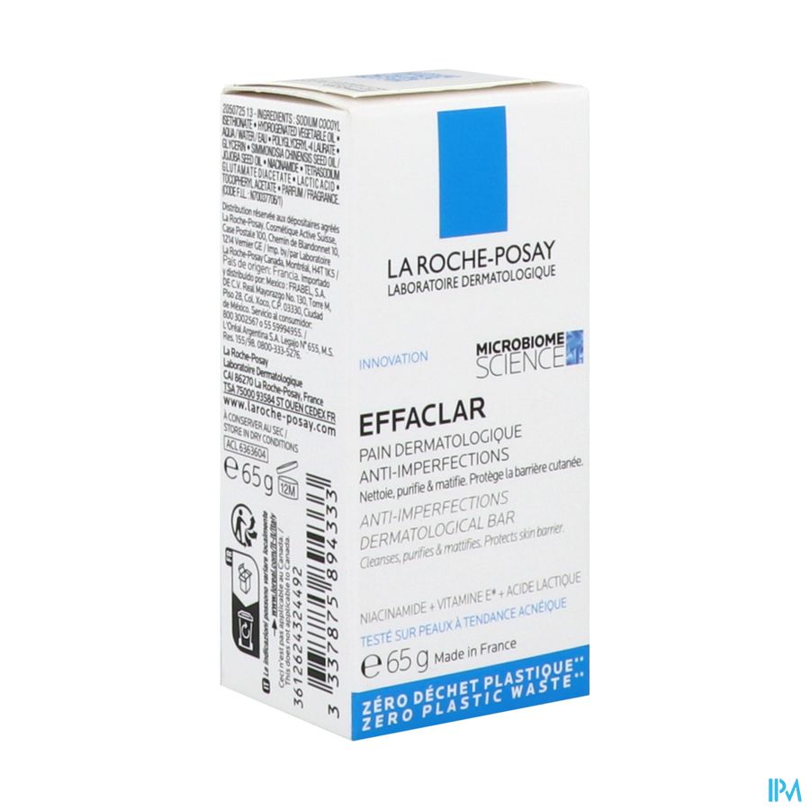 EFFACLAR PAIN DERMATOLOGIQUE 65G