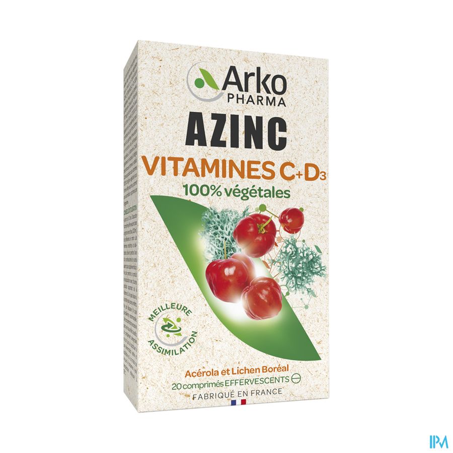 AZINC VEGETAL VIT C+VITD CPR EFF20