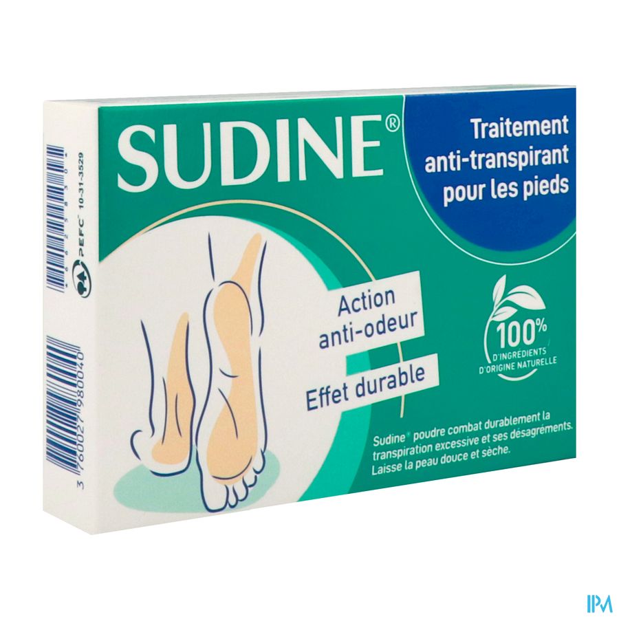 Sudine Poudre Antitranspirante Pieds Sachet 6