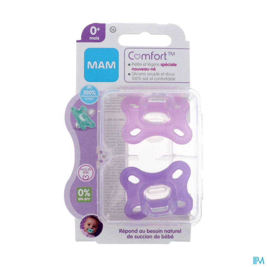 SUCET MAM COMFORT SILIC ROS +0M 2