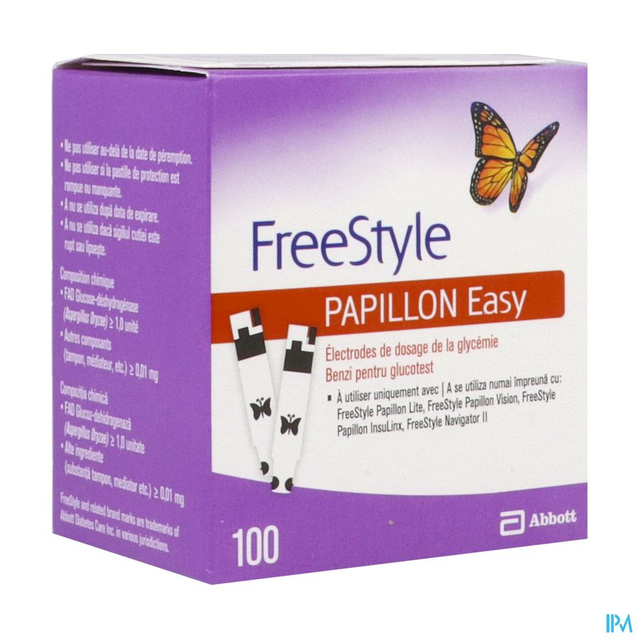 Freestyle Papillon Easy Bandelette Electrode 100