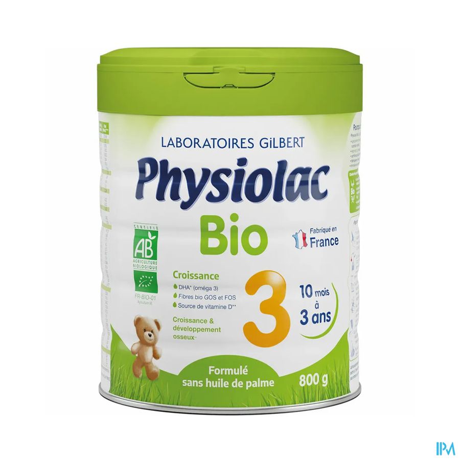 Physiolac 3 Bio Croissance Poudre 800g X2