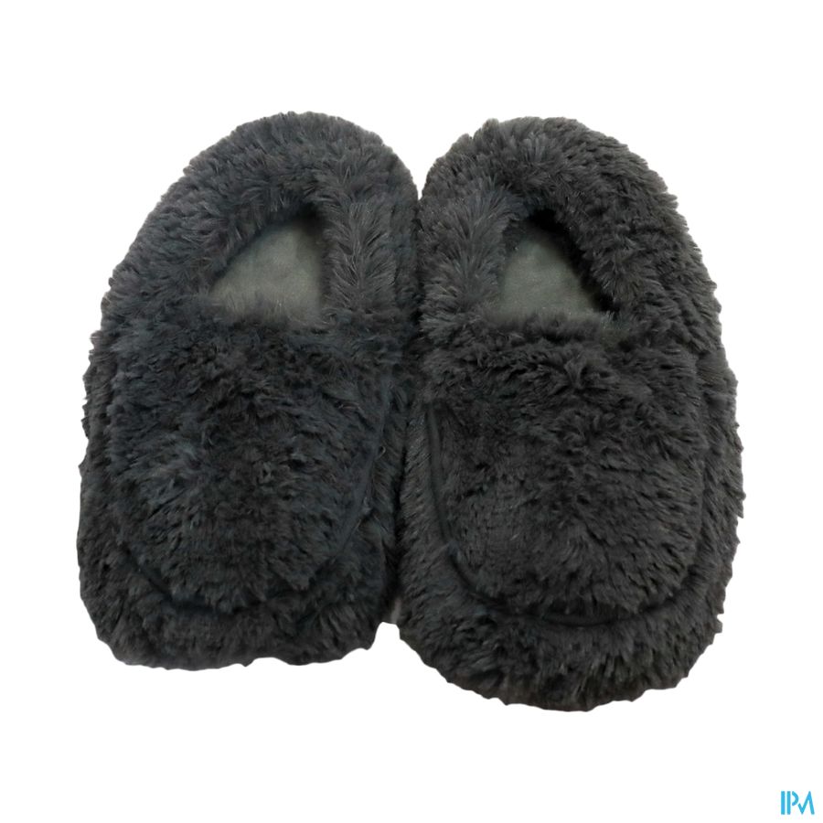 Warmies Bien Etre Chaussons Gris Fonce
