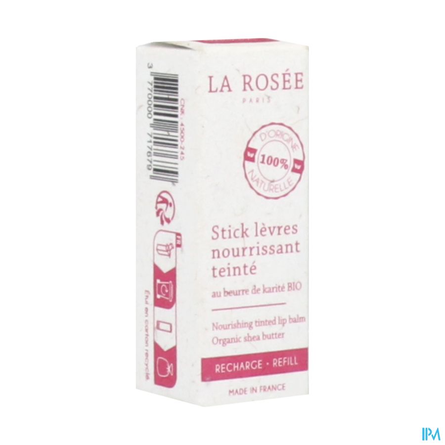 La Rosee Stick Levres Nourrissant Teinte Au Beurre De Karite Bio Recharge 4g5