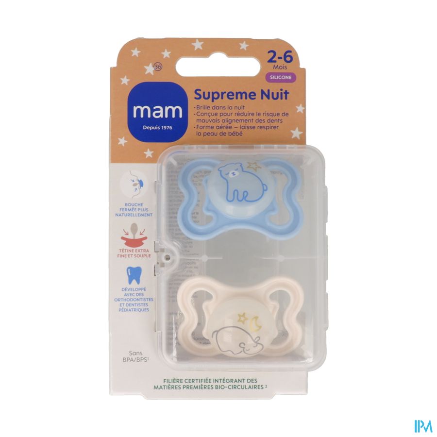 SUCET MAM SUPREME NUIT SIL 2-6M X2