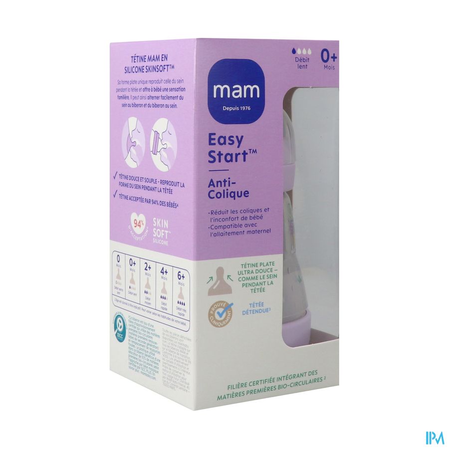 MAM BIB E ST A/COL LILAS D1 160ML