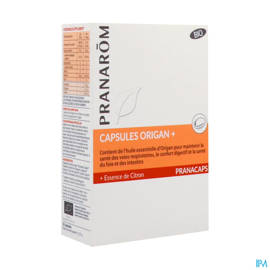 PRANAROM PRANACAPS ORIGAN+ CAP30