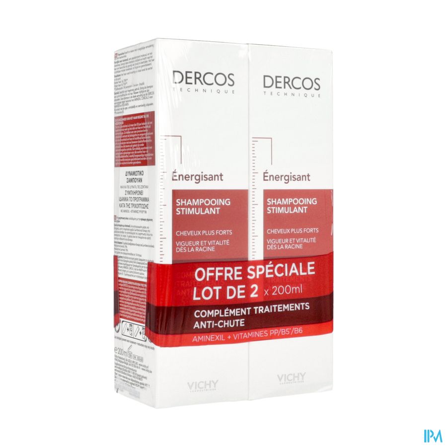 DERCOS ENERGY+ SH STIM SH 200ML X2