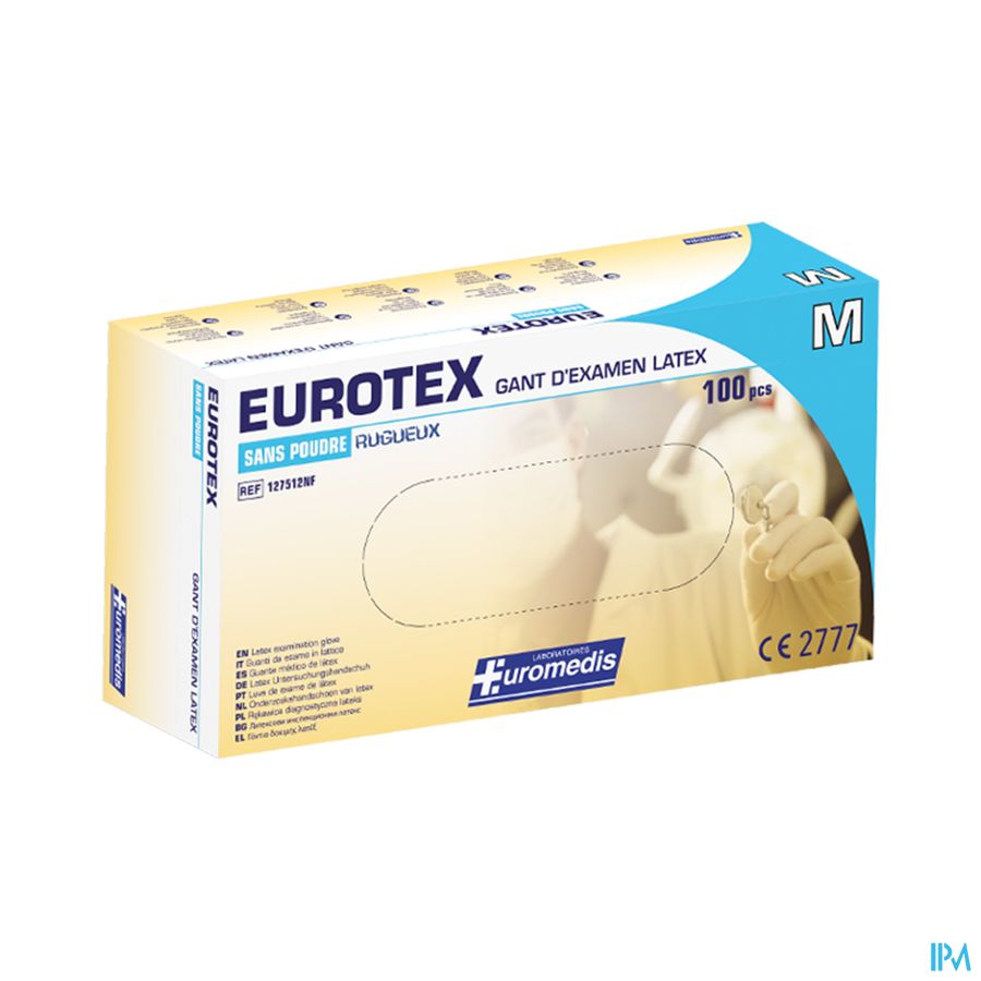Euromedis Gant Latex Non Poudre T7/8 100