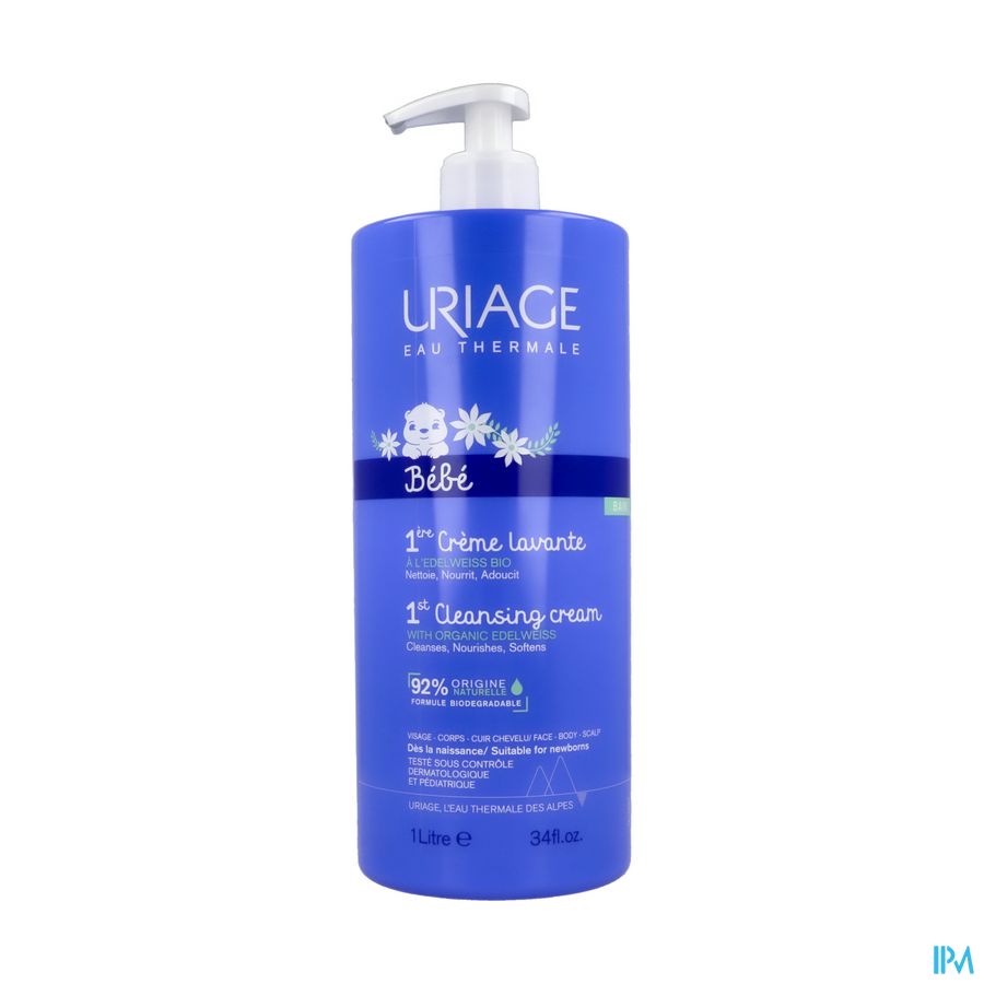 Uriage Bebe 1ere Creme Lavante Edelweiss Bio 1l