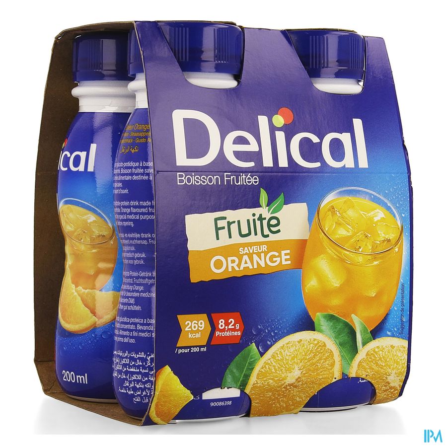 DELICAL BOIS FRUIT ORANG 200ML X4