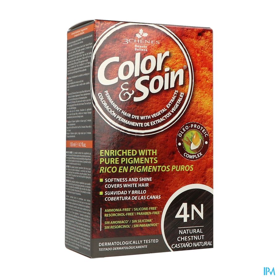 3 CHENES COLOR/SOIN CHAT NATUR 4N